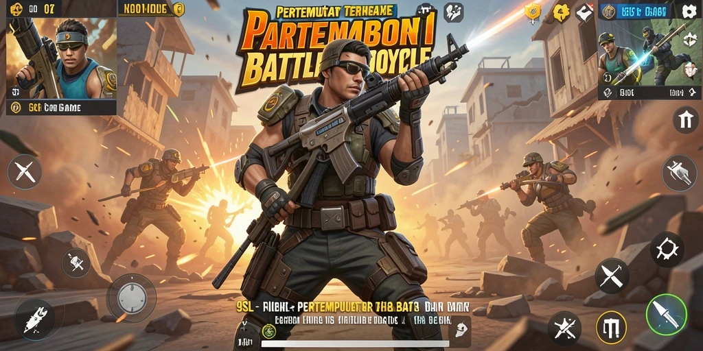 Gameplay seru dalam 9SL, menghadirkan pertarungan Battle Royale yang mendebarkan.