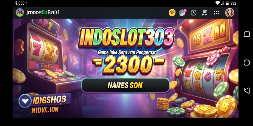 Tampilan gameplay INDOSLOT303 dengan berbagai mesin slot yang menarik.
