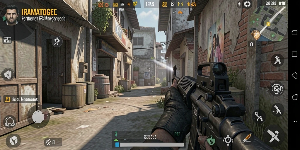 Tampilan aksi menegangkan dalam gameplay IRAMATOGEL.