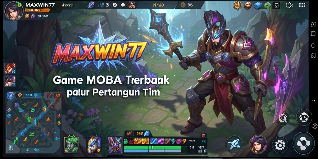 Tampilan seru gameplay <strong>MAXWIN77</strong> saat pertarungan tim.