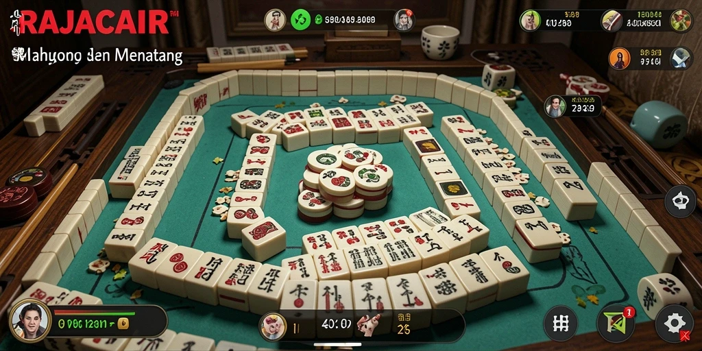 Screenshot gameplay RAJACAIR menampilkan aksi Mahjong yang seru dan menantang.