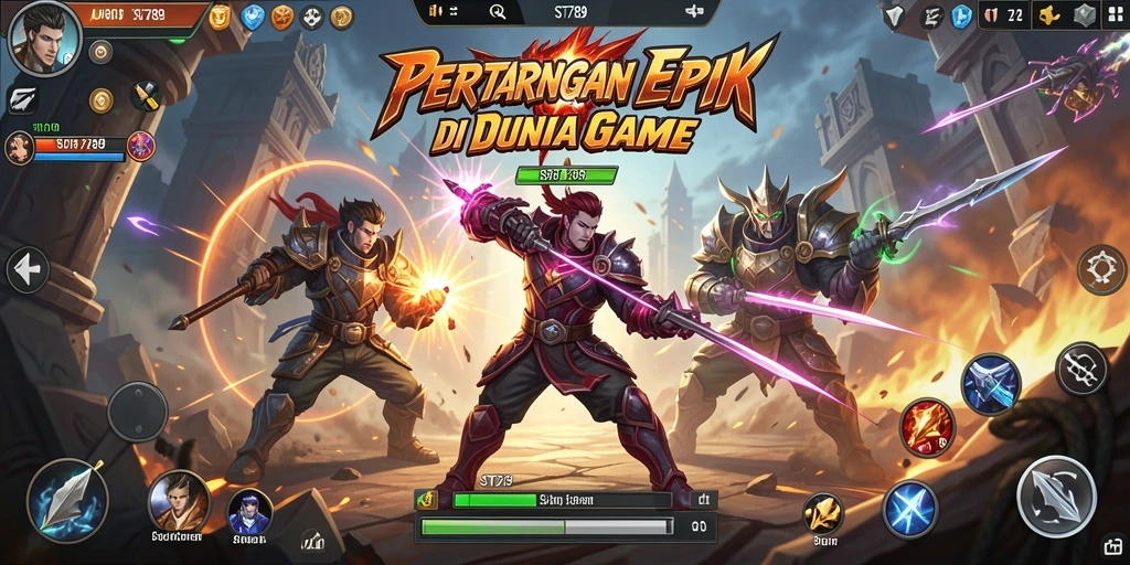 Tangkapan layar utama ST789 menunjukkan aksi pertarungan yang mendebarkan.